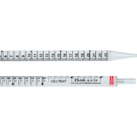 CELLTREAT® 25mL Serological Pipet Individually Wrapped Sterile Polystrene 400/PK 229026B