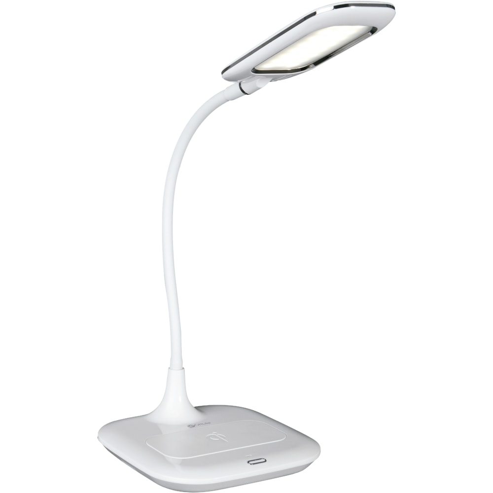 OttLite Prevention LED Desk Lamp With Wireless Charging, 19-1/2inH, White MPN:CSAQC00P