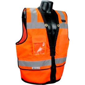 Radians® Type R Class 2 Heavy Duty Surveyor Safety Vest Zipper L Orange SV59Z-2ZOD-L SV59Z-2ZOD-L