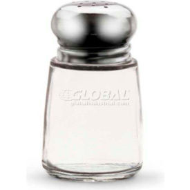 Vollrath® Traex Dripcut Traditional Salt & Pepper Shakers 602-12 Glass Jar Stainless Steel Top - Pkg Qty 12 602-12