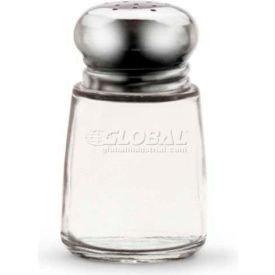 Vollrath® Traex Dripcut Traditional Salt & Pepper Shakers 602-12 Glass Jar Stainless Steel Top 602-12 - Pkg Qty 12