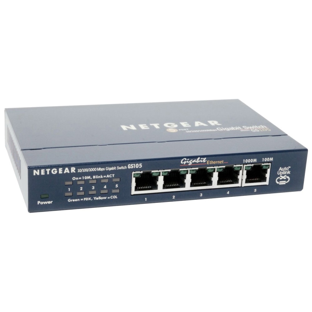 NETGEAR 5-Port Unmanaged Switch, GS105 MPN:GS105NA