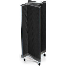 Global Approved 700443-BLK Pinwheel Pegboard Display W/Wheel Base 13.5