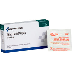 First Aid Only Sting Relief Wipes 10/box 19-002-001