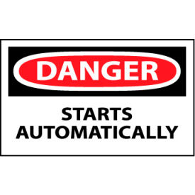 Machine Labels - Danger Starts Automatically D465AP