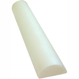 CanDo® White PE Foam Roller Half-Round 6