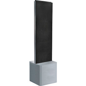 Global Approved 700775-BLK Two-Sided Pegboard Floor Display W/ Adj. Studio Base 17