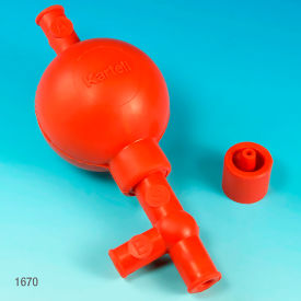 Pipette Filler Synthetic Rubber with Adapter Red 1670