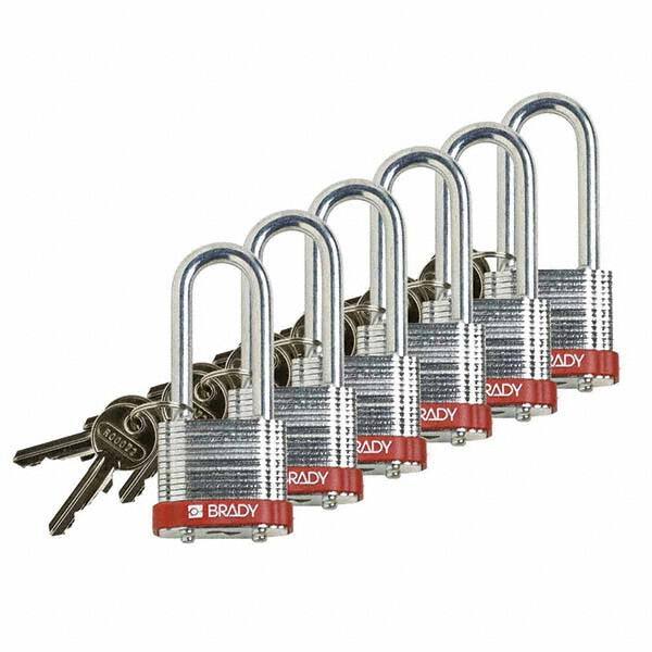 Lockout Padlock: Keyed Alike, Steel, 2