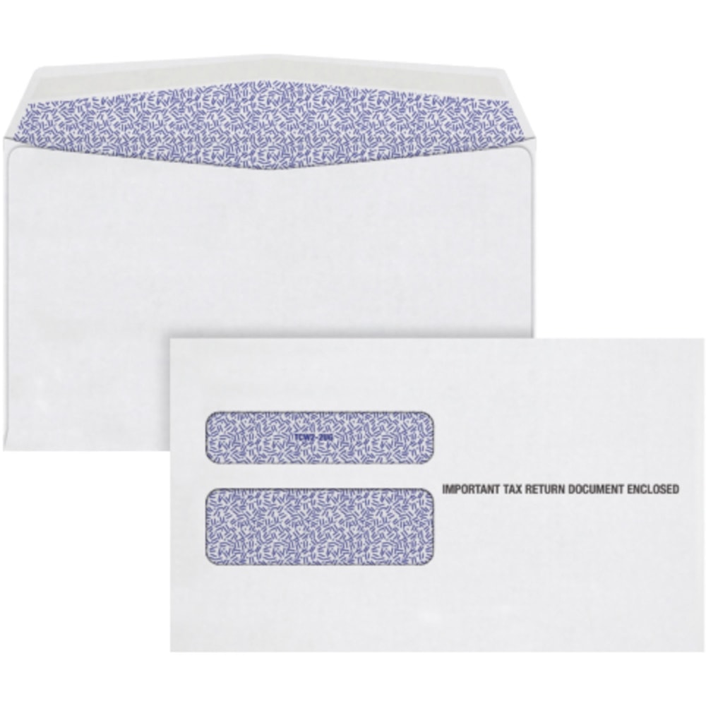 TOPS W-2 Continuous Tax Envelope - Document - 9 1/2in Width x 5 5/8in Length - Gummed - White - 24 / Pack MPN:2219C