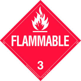 LabelMaster®Z-EZ2 Flammable Liquid Placard Worded Removable Vinyl 25/Pack Z-EZ2