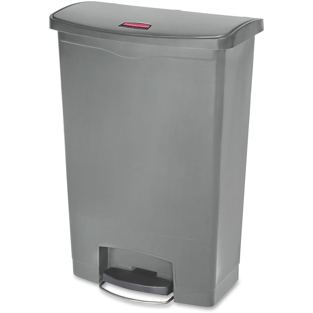 Rubbermaid Commercial Slim Jim Step-On Container - Step-on Opening - Hinged Lid - 24 gal Capacity - Pedal Control, Easy to Clean, Wheels MPN:RCP1883606