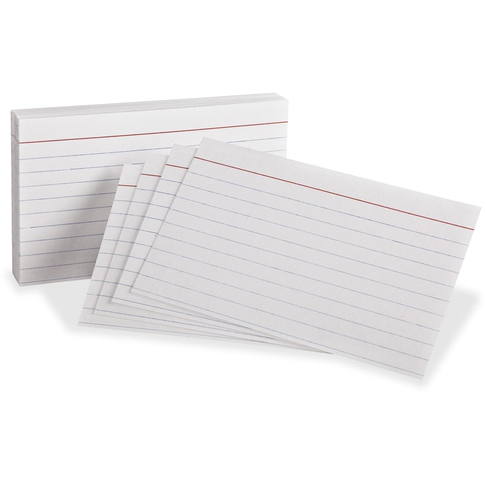 Oxford Ruled Heavyweight Index Cards, 3in x 5in, White, Pack Of 100 MPN:63500