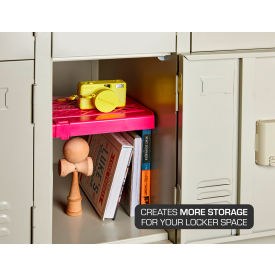 LockerMate Adjust-A-Shelf School Locker Shelf Pink 05022