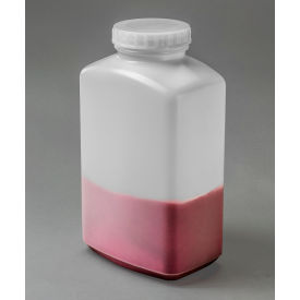 Bel-Art Polystormor Square Edge Wide-Mouth 1000ml (32oz)PE Bottles PP Cap 53mm Closure 6Pk 106400032
