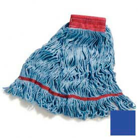 Carlisle Flo-Pac Large Red Wide Band Looped-End Mop Blended 4-Ply Yarn Blue - 369454B14 369454B14 - Pkg Qty 12