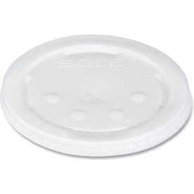 SOLO® Polystyrene Plastic Flat Straw-Slot Cold Cup Lids Fits 28oz Cups Translucent 960/CT L28BNR