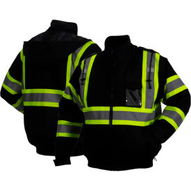 Pyramex® RJ37 Hi-Vis Waterproof Bomber Jacket Type O ANSI Class 1 S Black RJ3711S
