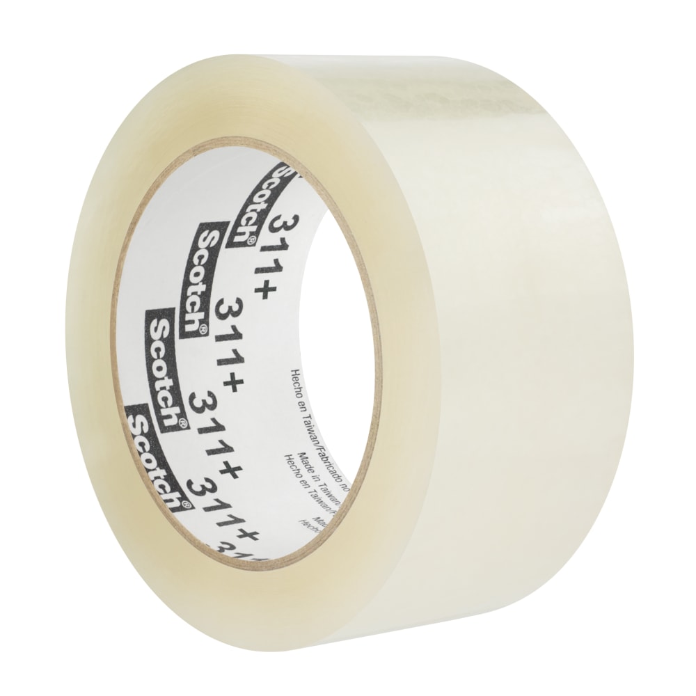 Scotch High Tack Box Sealing Tape 311+, Clear, 1.88 in. x 110 yds., Pack of 36 Tapes MPN:311+48X100