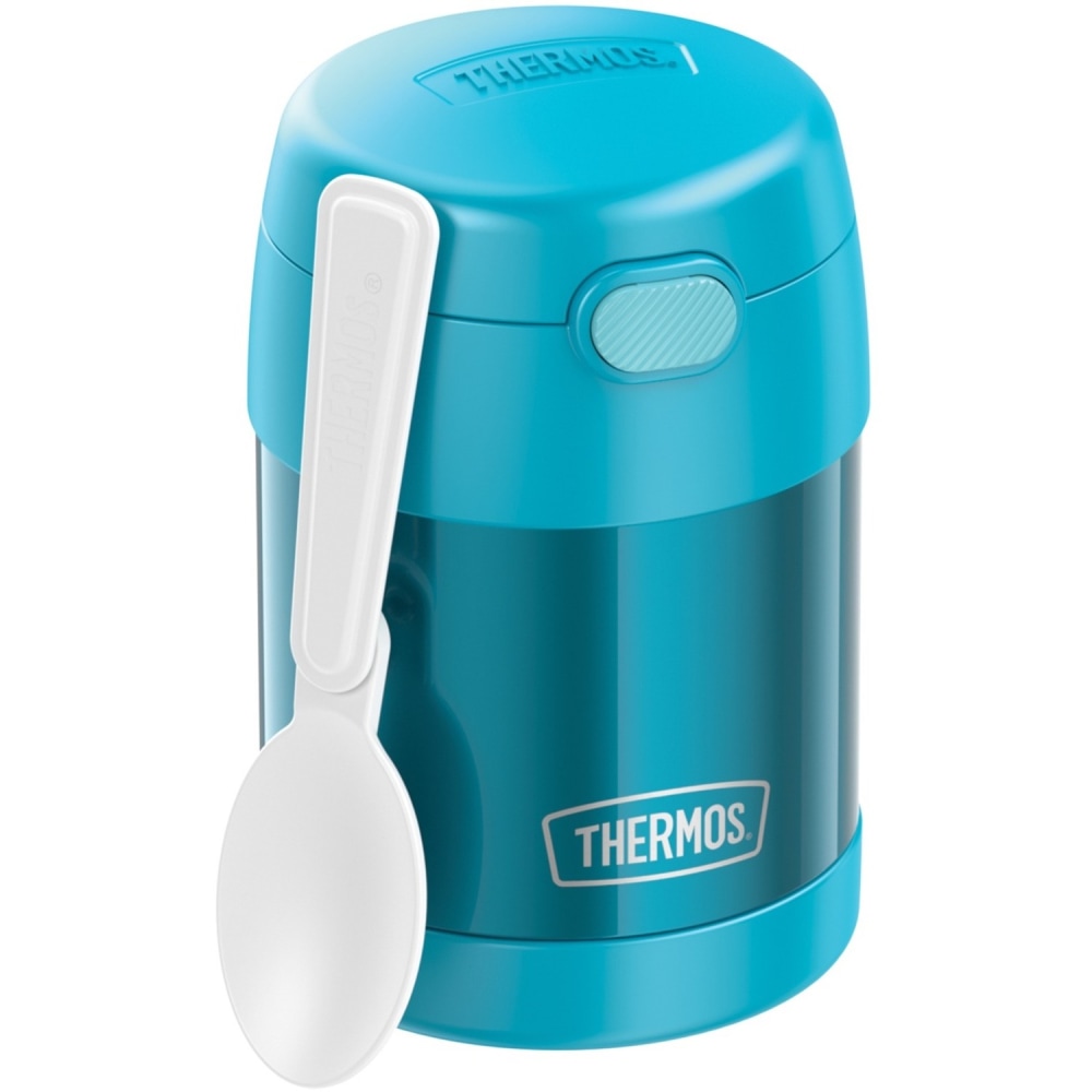 Thermos FUNtainer Stainless Steel Food Jar 10Oz - Food Storage - Dishwasher Safe - Teal, Green - Stainless Steel Body (Min Order Qty 3) MPN:F3100TL6