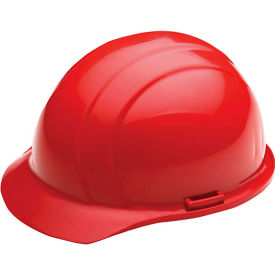 ERB® Americana® Cap Safety Helmet 4-Point Nylon Mega Ratchet® Suspension Red WEL19364RE - Pkg Qty 12