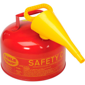 Eagle Type 1 Safety Can - 2.5 Gallon with Funnel - Red UI25FS