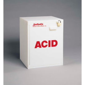 SciMatCo 2.5 Liter Bottles HDPE Acid Cabinet Manual Close 1 Door 16-3/4