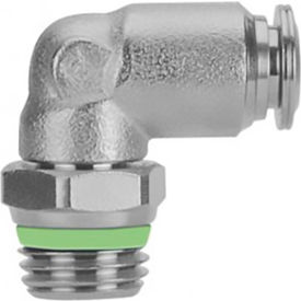 Aignep USA Swivel Male Elbow Release Collet 4mm Tube x M5 BSPP 57116-4-M5 - Pkg Qty 10