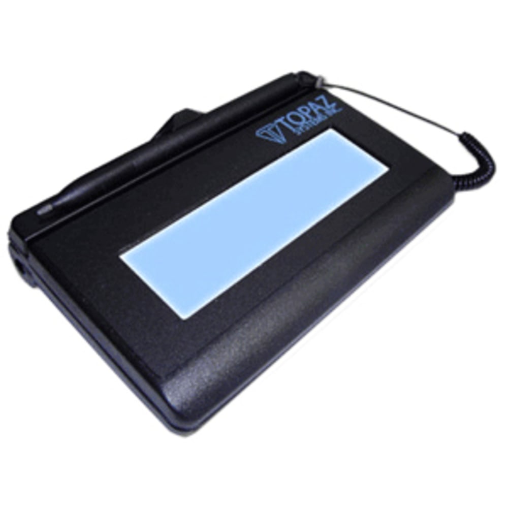 Topaz SigLite LBK460 Electronic Signature Capture Pad, 1-7/16inH x 6inW x 3-3/4inD, Black MPN:T-LBK460-HSB-R