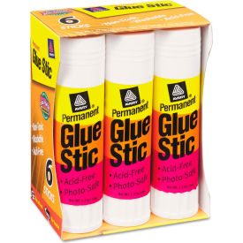 Avery® Permanent Glue Stics White Application 1.27 oz 6/Pack 98073