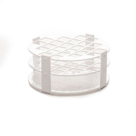 United Scientific™ Test Tube Rack Plastic Round Shaped 24 Places White TTHP05