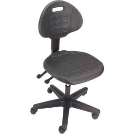 Interion® Ergonomic Task Chair With Mid Back Polyurethane Black 628250