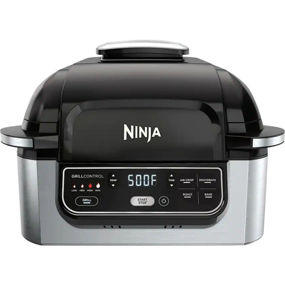 Ninja Foodi 5-in-1 Indoor Grill - 1760 W - Electric - Indoor, Outdoor - Black, Silver MPN:AG301