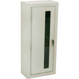 Potter Roemer Alta Steel Fire Extinguisher Cabinet Breakable Glass Window Surface Mount White 7024-DV