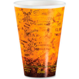 Dart® Fusion Escape Foam Hot/Cold Cups 16 oz. Capacity Brown/Black 1000/Carton 16U16ESC