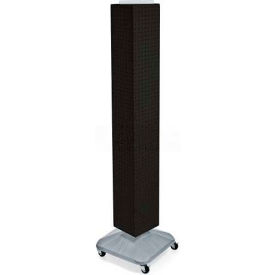 Global Approved 703390-BLK 4-Sided Interlocking Pegboard Display W/ Wheels 8