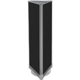 Global Approved 700450-BLK Three-Sided Spinning Pegboard Floor Display 16