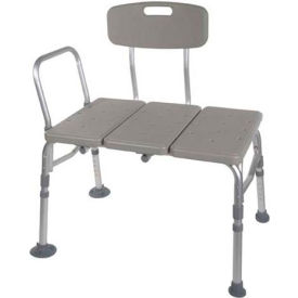 Drive Medical 12011KD-1 Plastic Tub Transfer Bench with Adjustable Backrest 12011KD-1
