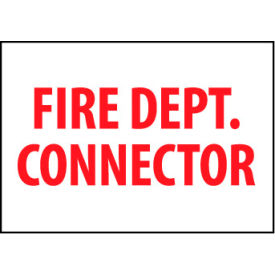 Fire Safety Sign - Fire Department Connector - Vinyl FL202P