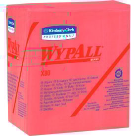 Wypall X80 Hydroknit Wipes 1/4 Fold 12-1/2' x 13