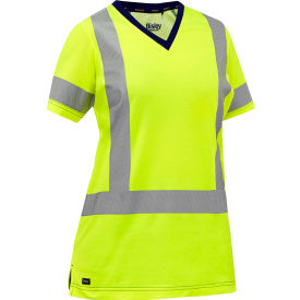 Bisley® Women's Short Sleeve T-Shirt Class 2 3XL Hi-Vis Yellow 313W1118H-Y/3X