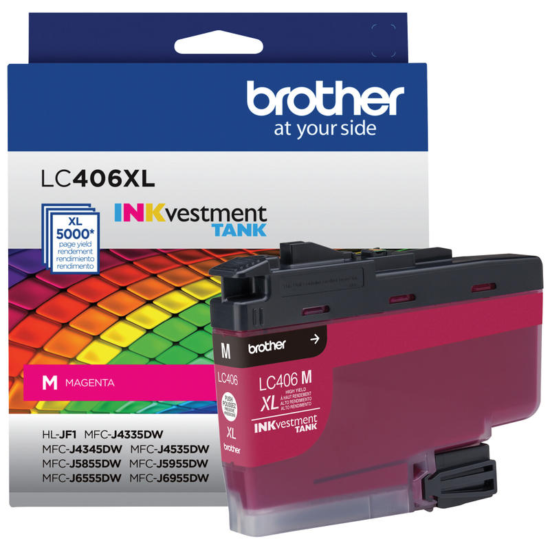Brother LC406XL INKvestment Magenta High-Yield Ink Tank, LC406XLM MPN:LC406XLMS