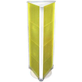 Global Approved 700450-YEL Three-Sided Spinning Pegboard Floor Display 16