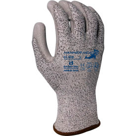 Basetek® Cut Resistant Gloves Polyurethane Coated ANSI A2 M Salt & Pepper 12 Pairs 02-008-M