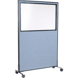 Interion® Mobile Office Partition Panel with Partial Window 48-1/4