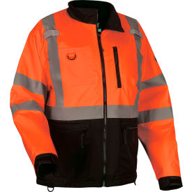 Ergodyne® High Visibility Windbreaker Water Resistant Jacket Type R Class 3 Orange 4XL 23438
