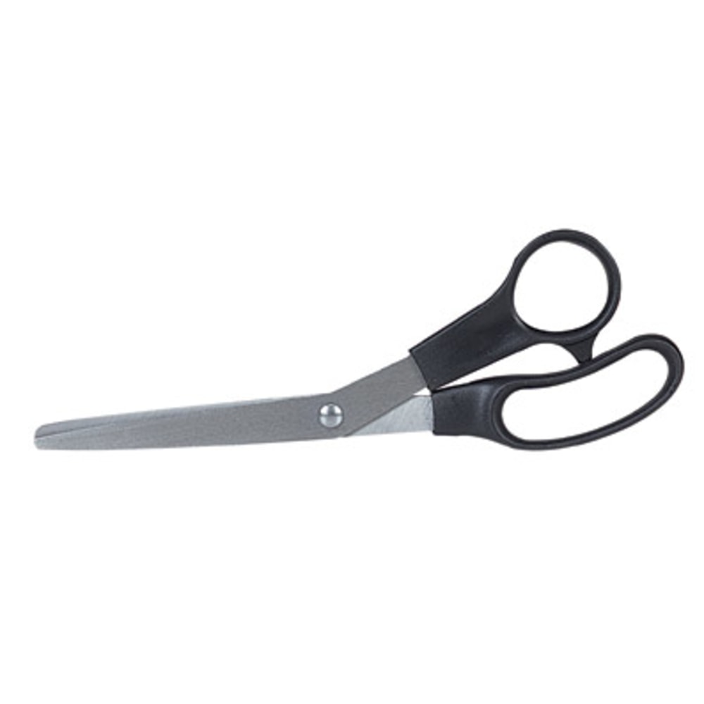 Westcott All Purpose 8in Scissors - 3.50in Cutting Length - 8in Overall Length - Left/Right - Stainless Steel - Pointed Tip - Black - 1 Each MPN:13135