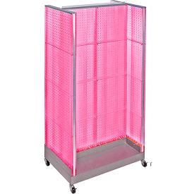 Global Approved 700432-PNK H-Shaped Pegboard Display 32