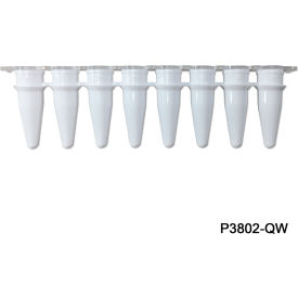 MTC Bio PureAmp 8 Strips QPCR Tube with Separated Strip Cap 0.2 ml White 120 Pack P3802-QW