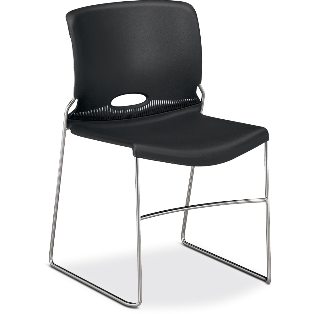 HON 4040 Series High Density Olson Stacker Chair - Onyx Seat Color - Plastic Seat Material - Onyx Back Color - 4041ON MPN:4041ON